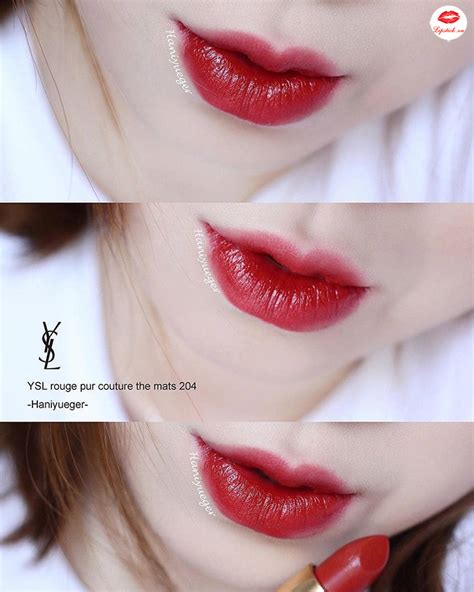 son ysl the mats 204|YSL Rouge Scandal (204) Rouge Pur Couture Mat Lipstick.